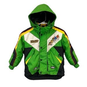 Vintage M&Ms Candy Kids Storm Proof Hooded Winter Coat Size 5 Choko Brand